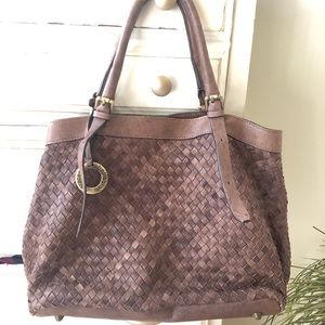 Saraceno Bellagio Leather weaved handbag